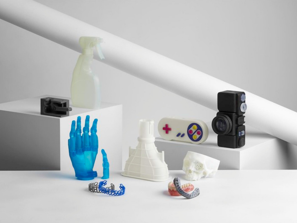Collection of 3D Printed parts made with metal additive manufacturing